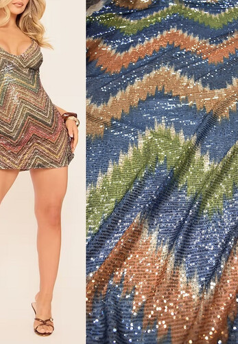 Сетка с пайетками зигзагMissoni