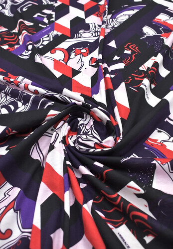 Хлопковый трикотаж кулирка Versace