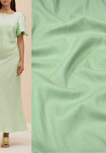 Кликните для увеличения изображения Итальянский лен костюмно-плательный мятного оттенка