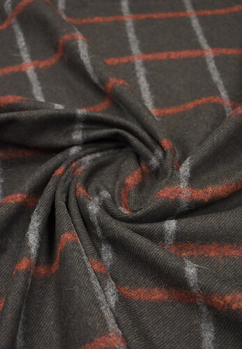 Пальтовая Шерсть burberry коричневая в клетку Италия