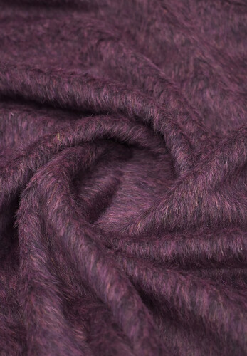 Кликните для увеличения изображения Пальтово-костюмная шерсть с мохером, цвет бордовый Италия