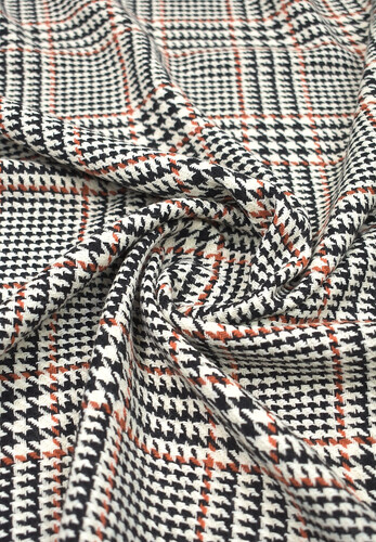 Костюмно-пальтовый твид шерсть Вирджиния куриная лапка клетка