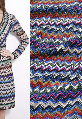 Кликните для увеличения изображения Ткань шерстяной трикотаж с красивой комбинацией цветов Missoni