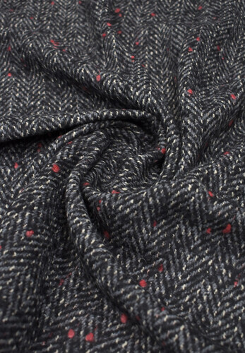 Донегал Твид шерсть костюмно-пальтовый серый в елочку