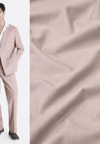 Костюмно плательная стрейч вискоза светло-розовая Италия