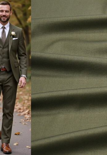 Костюмная вискоза с эластаном олива Италия