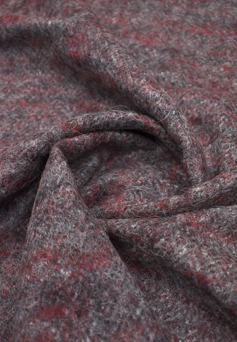 Твид шерсть в елочку красный Burberry