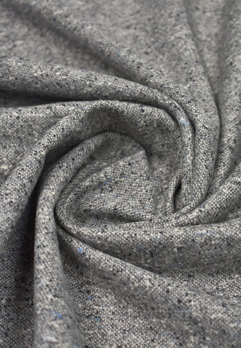 Твид шерсть серый в крапинку