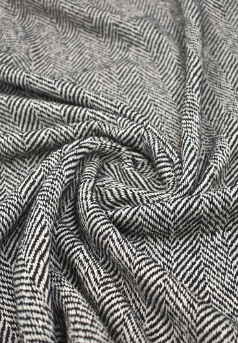 Твид для пальто и костюмов черно-белый ёлочка шерсть Lardini