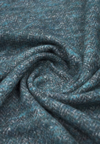 Твид шерсть в елочку бирюзовый Burberry