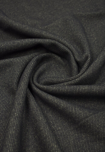 Костюмно-пальтовая шерсть диагональ чёрная меланж