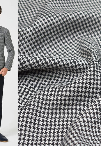 Костюмная ткань в черно-белую 