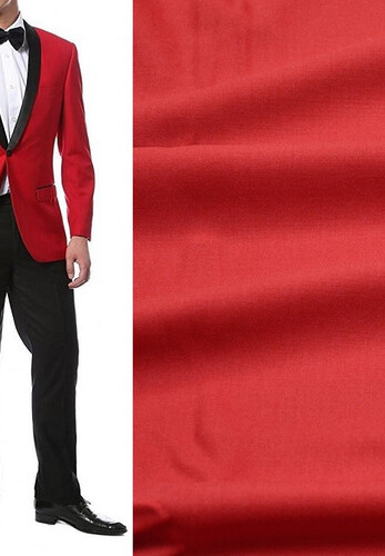 Костюмно плательная шерсть стрейч satin double face красный