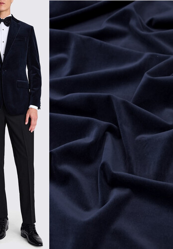 Кликните для увеличения изображения Бархат театральный для сцены синий хлопок