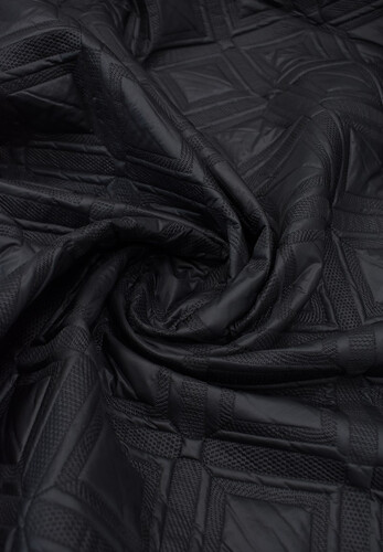 Кликните для увеличения изображения Курточная ткань стежка черная крупный ромб BELSTAFF