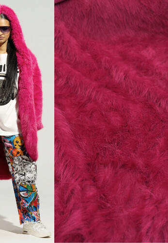Кликните для увеличения изображения Фуксия длинноворсовый искусственный мех