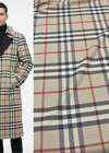 Двусторонняя двухслойная пальтовая шерсть дабл клетка burberry фото 1