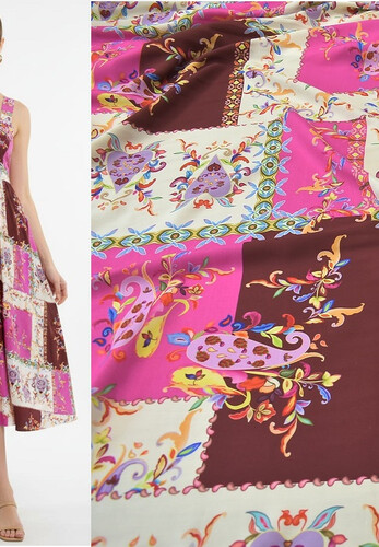 Плательно-блузочный штапель вискоза D&G Италия