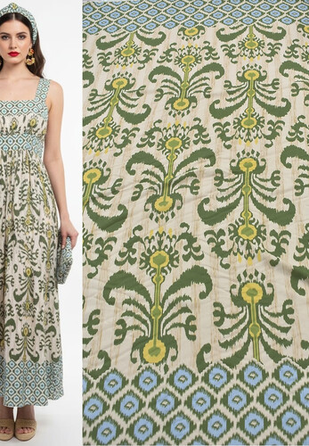 Плательно-блузочный штапель восточный орнамент Etro Италия