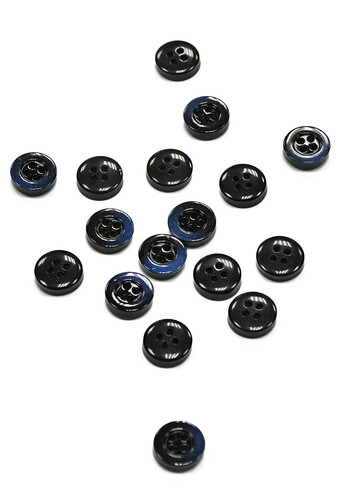 Пуговица рубашечно-плательная темно-синий глянец Basic 10 мм