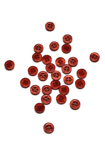 Кликните для увеличения изображения Пуговица рубашечно-блузочная красная 8 мм