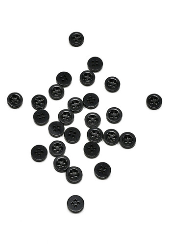 Кликните для увеличения изображения Пуговица рубашечно-блузочная черная 8 мм