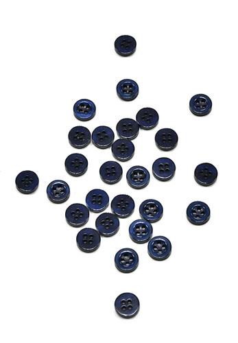 Кликните для увеличения изображения Пуговица рубашечно-блузочная синяя 8 мм