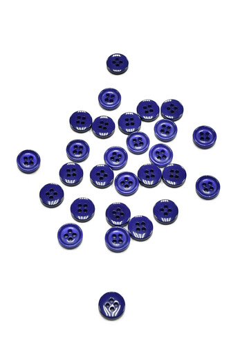 Пуговица рубашечно-блузочная синяя 10 мм