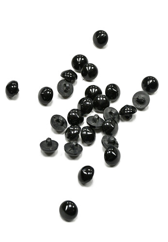 Кликните для увеличения изображения Пуговица блузочная черная 10 мм