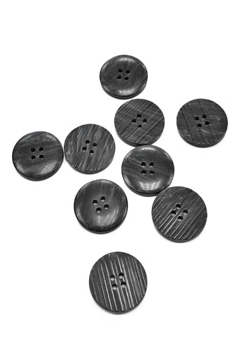 Пуговица пластик на прокол серая 27 мм