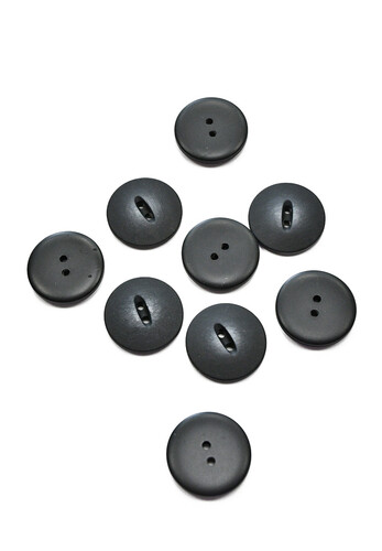 Кликните для увеличения изображения Пуговица пластик на прокол серо-черная 24 мм