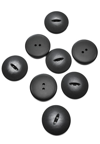 Кликните для увеличения изображения Пуговица пластик на прокол серо-черная 33 мм