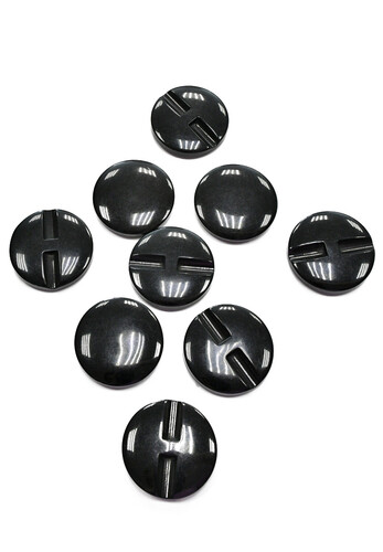 Пуговица пластик пальтовая черная 33 мм