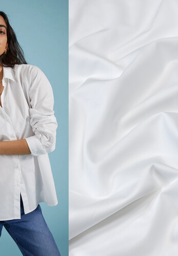 Хлопок рубашечный белый Италия