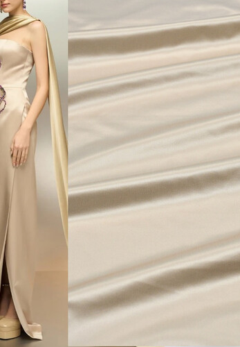 Тафта шелк вискоза, персиковый металлик