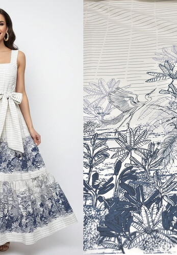 Штапель Alberta Ferretti купон Италия