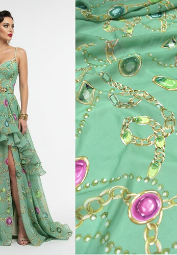 Шифон D&G мятный