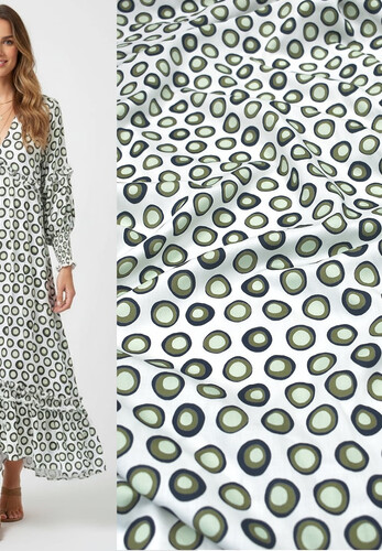 Штапель Alberta Ferretti горох Италия