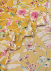 Плательная вискоза желтая цветочный принт фото 3