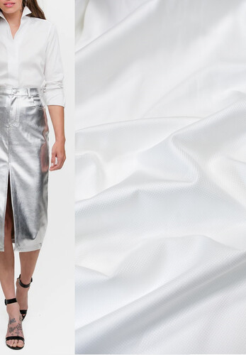 Хлопок-пике белый Hugo Boss