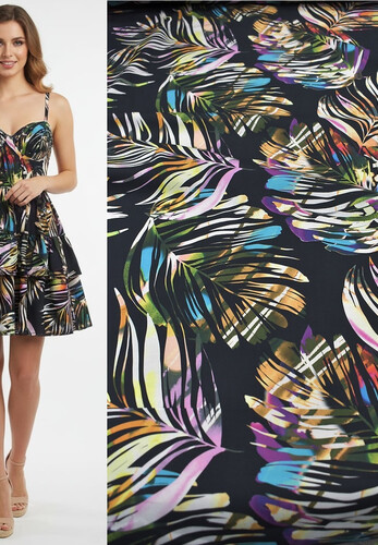 Ткань сорочечная набивной хлопок стрейч