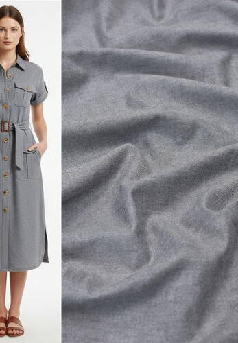 Кликните для увеличения изображения Фланель вискоза серая Ralph Lauren