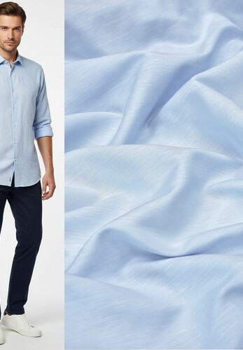 Рубашечный лён с вискозой