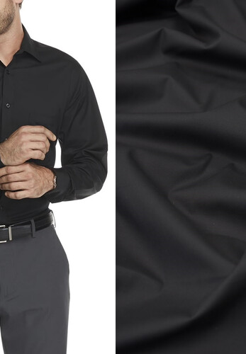 Рубашечный хлопок стрейч Черный Hugo Boss