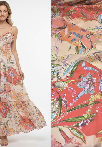 Плательно-рубашечный батист хлопок с шелком Blumarin