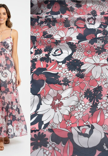 Плательно-рубашечный батист хлопок Blumarin