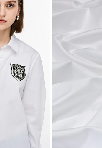 Кликните для увеличения изображения Хлопок рубашечный белый Италия