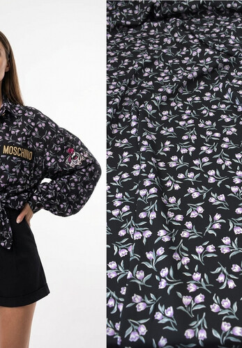 Кликните для увеличения изображения Район вискоза цветы Moschino