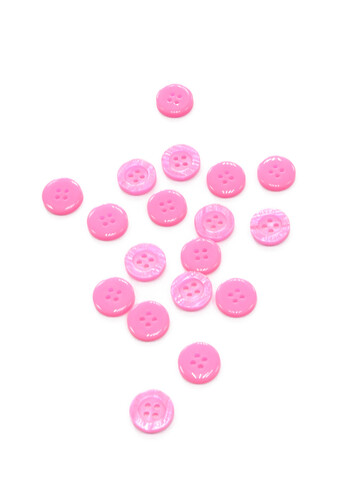 Пуговица пластик на прокол розовая круглая гладкая глянец 12 мм Austin Reed