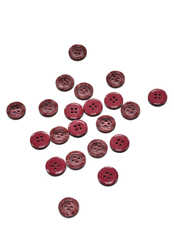 Пуговица пластик на прокол бордовая круглая гладкая глянец 12 мм Austin Reed